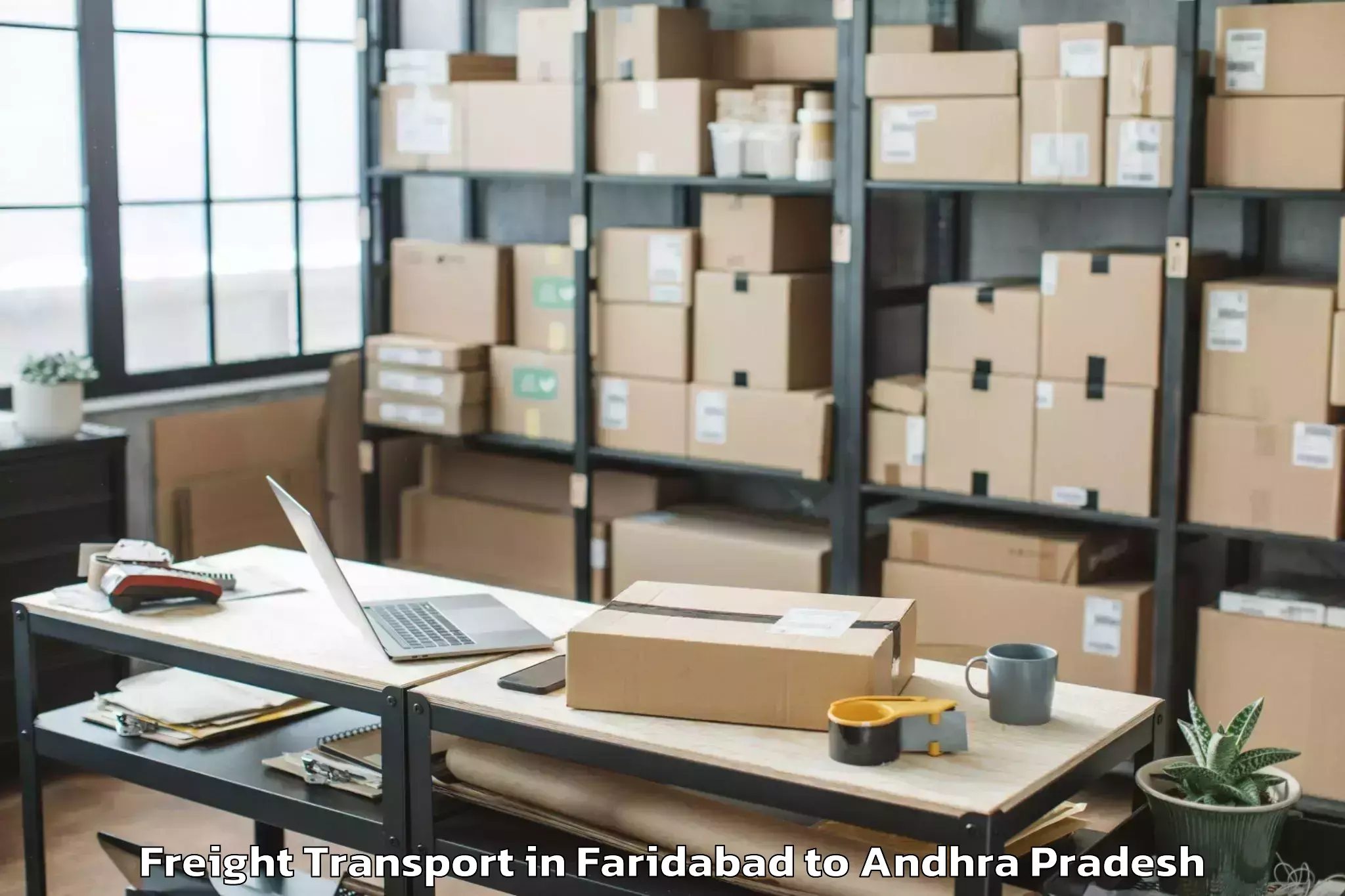 Hassle-Free Faridabad to Bhattiprolu Freight Transport